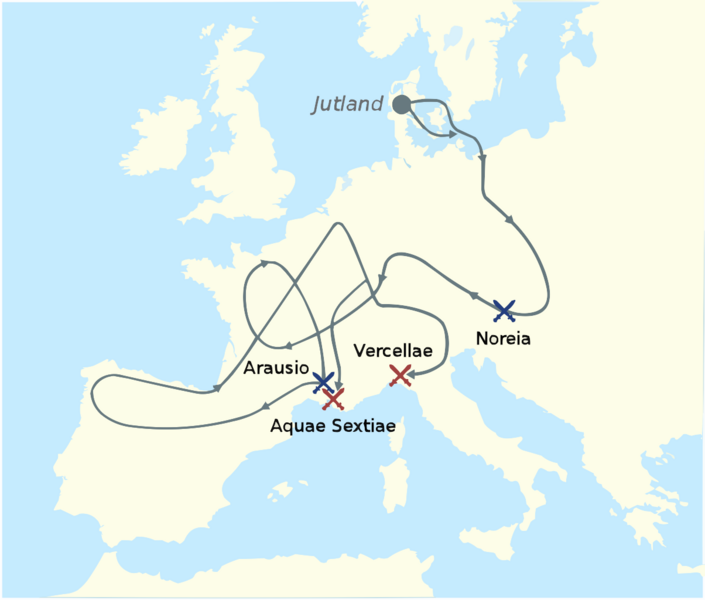 File:Cimbrians and Teutons invasions.svg