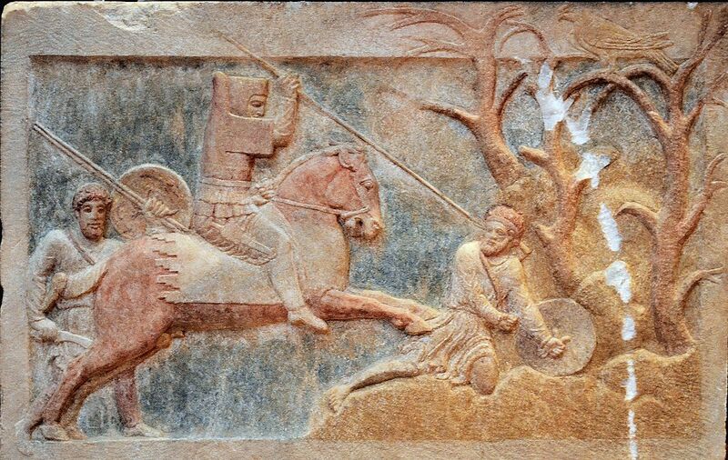 File:Altıkulaç Sarcophagus Combat scene (detail).jpg