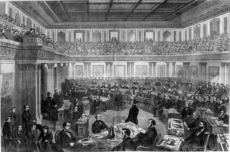 File:Andrew Johnson impeachment trial.jpg