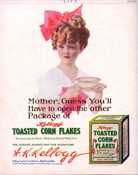 File:AdvertisementKelloggsToastedCornFlakesMotherGuess1910.jpg