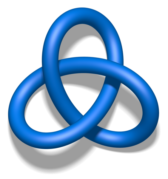 File:Blue Trefoil Knot.png
